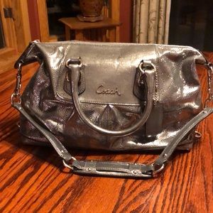 Silver coach bag, perfect condition